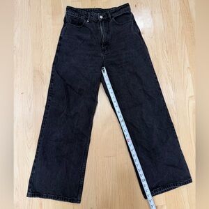 Thrills Black Wide Leg Flare Jeans